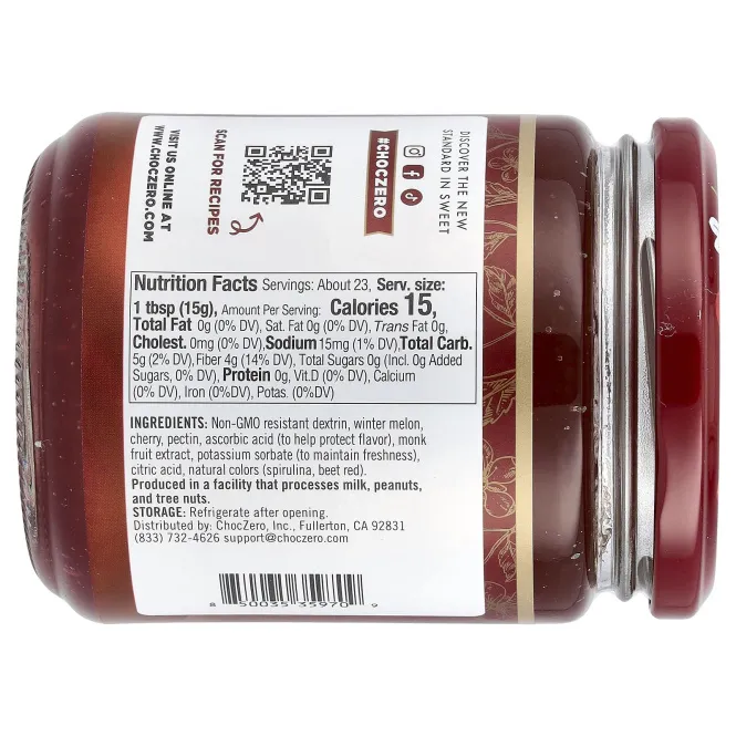 ChocZero, Fruit Spread, черная вишня, 340 г (12 унций)