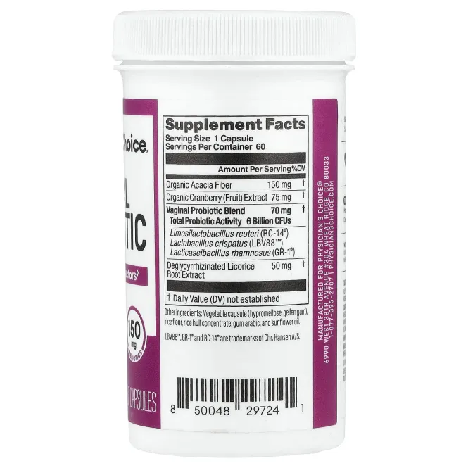 Physician's Choice, вагинальный пробиотик, 60 капсул