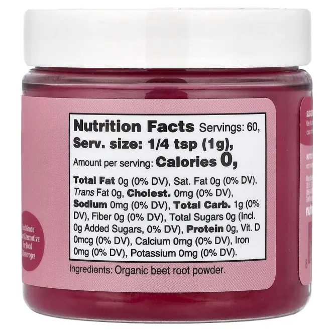 Nutricost, Nutricolor™, розовый корнеплод органической свеклы, 60 г (2,1 унции)