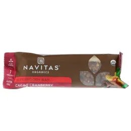 Navitas Organics, Чудо-пища + батончики, какао и клюква, 12 батончиков, 16,8 унц. (480 г)