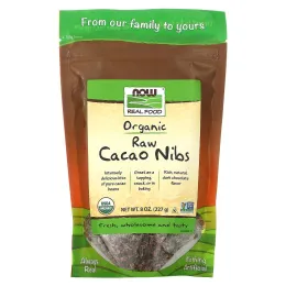 NOW Foods, Real Food, органические сырые ядра какао-бобов, 227 г (8 унций)