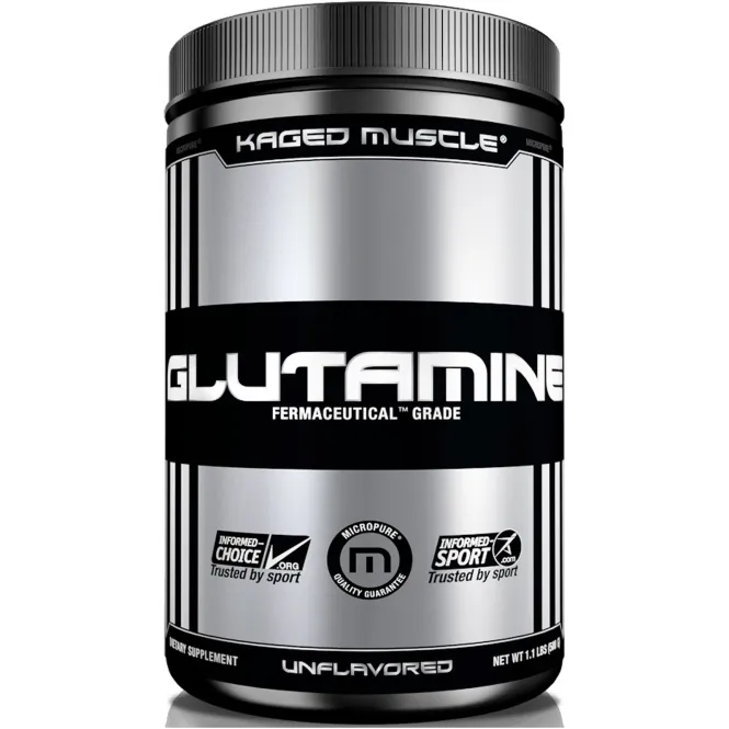 Kaged Muscle, Глутамин, без ароматизаторов, 1,1 фунта (500 г)