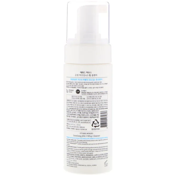 Etude, Soon Jung, pH 6.5 Whip Cleanser, 5.07 fl oz (150 ml)