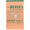 Mrs. Meyers Clean Day, Салфетки для сушильной машины, запах герани 80 щт