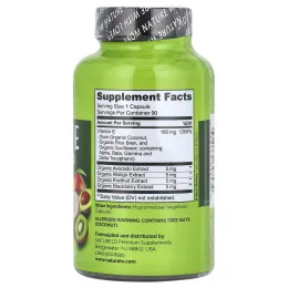 NATURELO, Витамин E, сделанный из цельных продуктов, 180 мг, 90 вегетарианских капсул