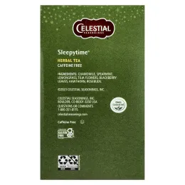 Celestial Seasonings, Sleepytime, травяной чай, без кофеина, 40 чайных пакетиков, 59 г (2,1 унции)
