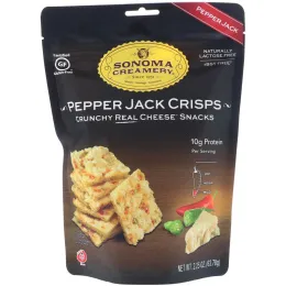 Sonoma Creamery, Чипсы Pepper Jack, Пеппер Джек, 2,25 унции (63,78 г)