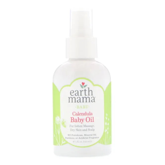 Earth Mama, Масло календулы для малышей, 4 ж. унц.(120 мл)