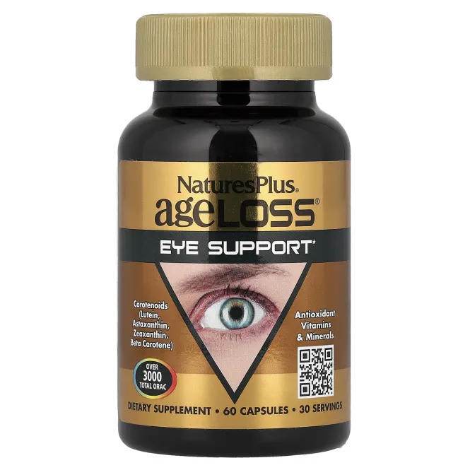 NaturesPlus, AgeLoss®, добавка для поддержки здоровья глаз, 60 капсул