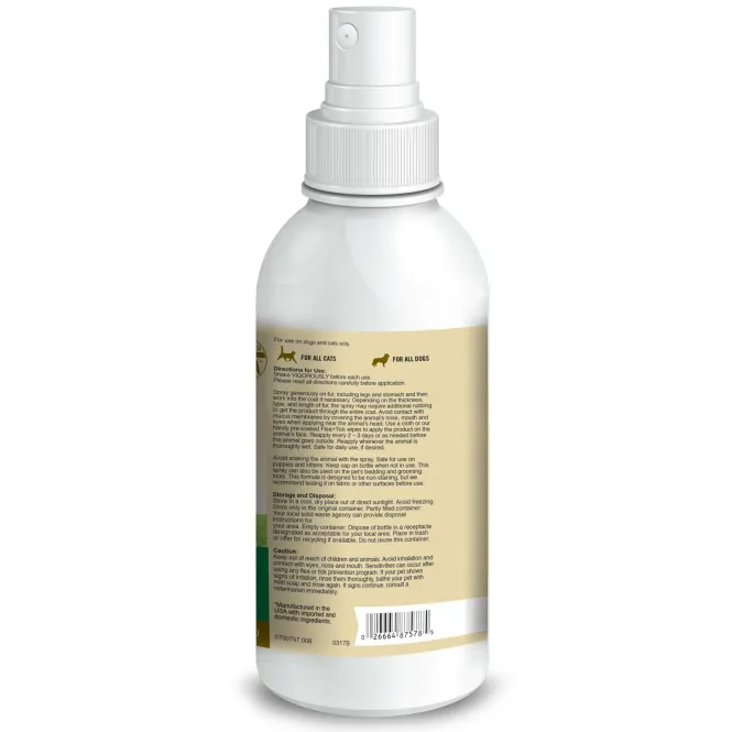 Pet Naturals of Vermont, Спрей от блох и клещей, для собак и кошек любых размеров, 8 унц. (236 мл)