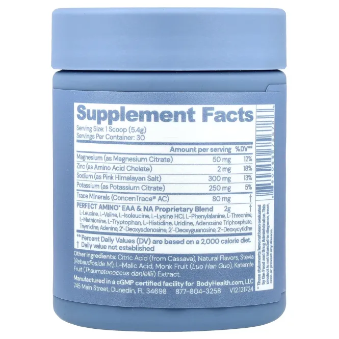 BodyHealth, Perfect Amino®, электролиты, апельсин, 162 г (5,7 унции)