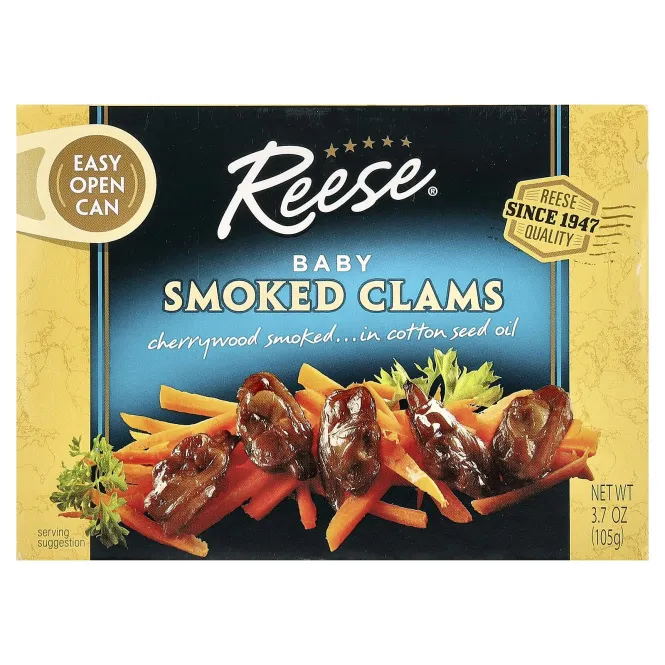 Reese, Моллюски с детским копчением, 104 г (3,66 унции)