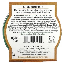 Badger Company, Sore Joint Rub, смесь арники, 56 г