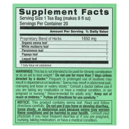 Triple Leaf Tea, Ultra Slim, травяной чай, с листьями белой шелковицы, без кофеина, 20 чайных пакетиков, 33 г (1,16 унции)