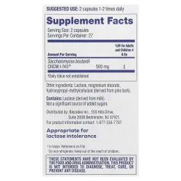 Florastor, Dual Action Probiotic Supplement, 54 Vegetarian Capsules (250 mg per Capsule)