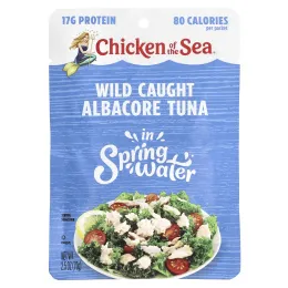 Chicken of the Sea, Дикий альбакоровый тунец, родниковая вода, 70 г (2,5 унции)