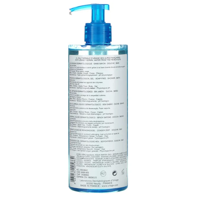 Uriage, дерматологический гель, екстра-питательный, 500 мл (17 жидк. унций)