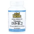 Natural Factors, витамины D3 и K2, 120 капсул