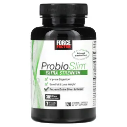 Force Factor, ProbioSlim®, повышенная сила действия, 30 млрд КОЕ, 120 растительных капсул (15 млрд КОЕ на капсулу)