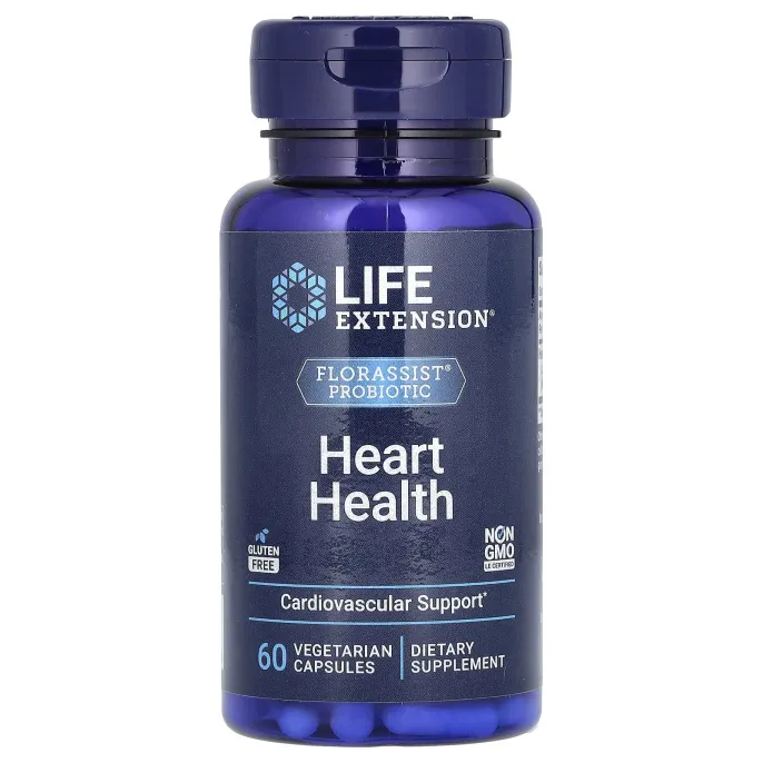 Life Extension, Florassist, для здоровья сердца, 60 растительных капсул