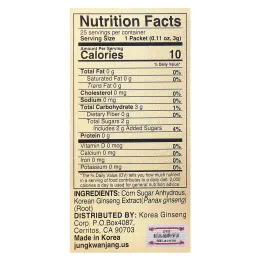 JungKwanJang, корейский чай с женьшенем, 25 пакетиков по 3 г (0,11 унции)
