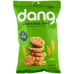Dang Foods LLC, Чипсы из клейкого риса, кокос, 3,5 унций (100 г)