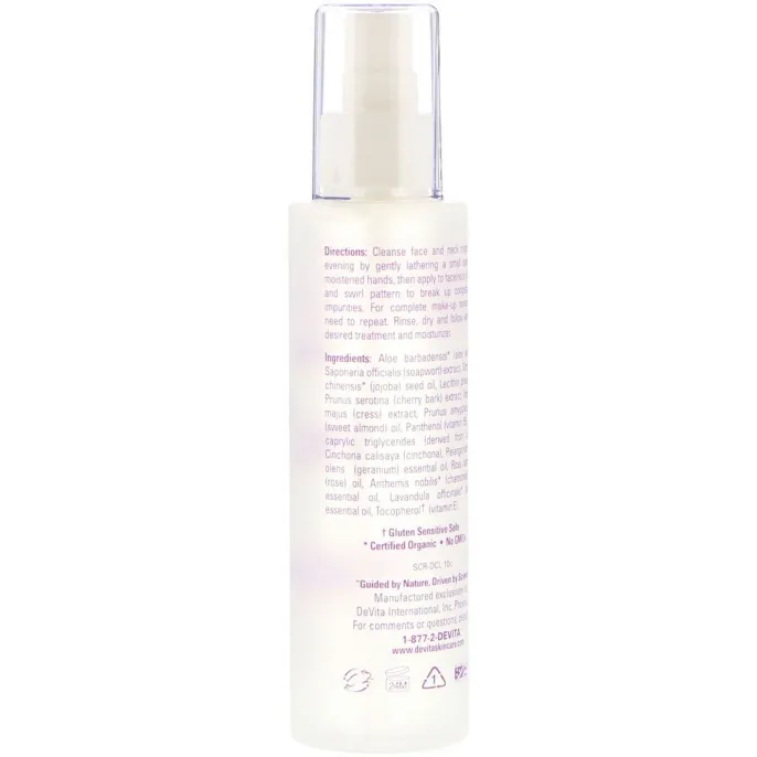 DeVita, Увлажняющее очищающее средство с алоэ вера, 5 унций (150 мл)