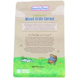 Healthy Times, Органическая смесь зернового питания, для малышей от 6 месяцев, 5 унций (142 г)