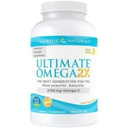 Nordic Naturals, Ultimate Omega 2X Лимон 180 софтгелей
