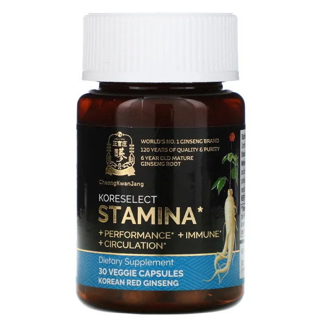 JungKwanJang, Koreselect, Stamina, 30 Veggie Capsules
