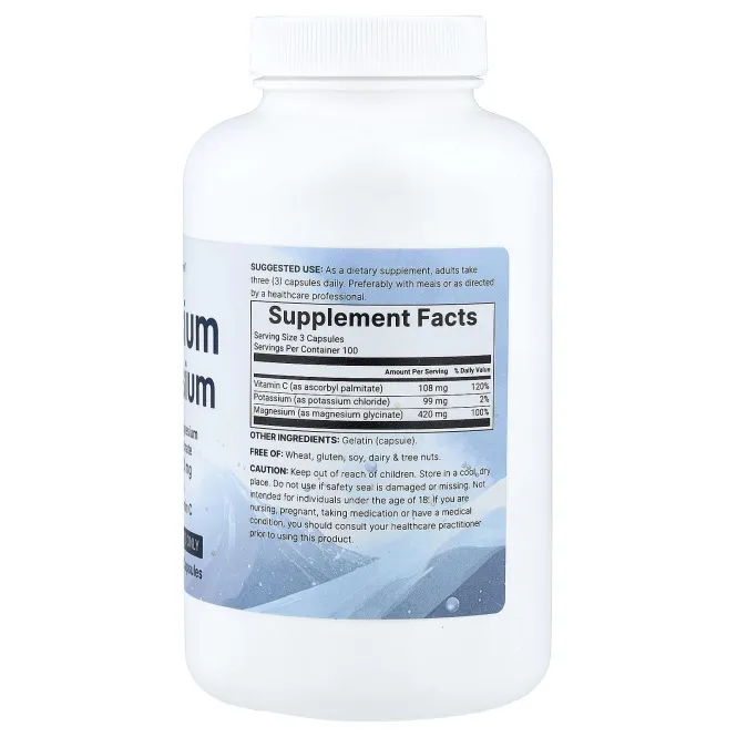 Micro Ingredients, калий и магний, 300 капсул