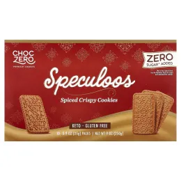 ChocZero, Премиальное печенье, Speculoos, хрустящее печенье со специями, 10 пакетиков по 25 г (0,9 унции)