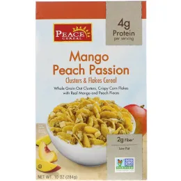 Peace Cereal, Clusters & Flakes Cereal, Mango Peach Passion, 10 oz (284 g)