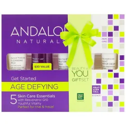 Andalou Naturals, Get Started Age Defying, Skin Care Essentials, 5 Piece Kit