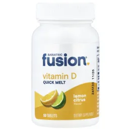 Bariatric Fusion, витамин D, Quick Melt, лимон и цитрус, 90 таблеток (125 мкг в 1 таблетке)