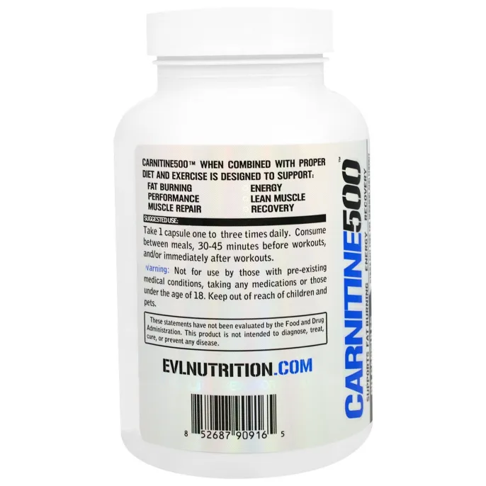 EVLution Nutrition, Карнитин 500, 60 капсул