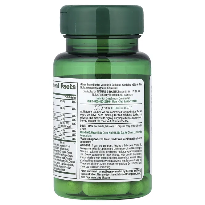 Nature's Bounty, Superfoods Plus Energy, суперфуды для энергии, 30 капсул