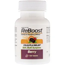 MediNatura, ReBoost, против простуды и гриппа, ягоды, 100 жевательных таблеток