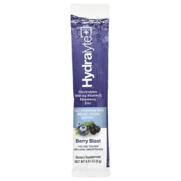 Hydralyte, Hydralyte Plus +, порошок с шипучим электролитом, ягодный вкус, 20 пакетиков по 9 г (0,31 унции)