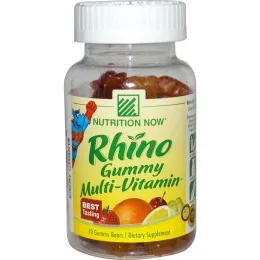 Nutrition Now, Rhino, Мультивитамины в жевательных таблетках, 70 жевательных таблеток в форме медведей