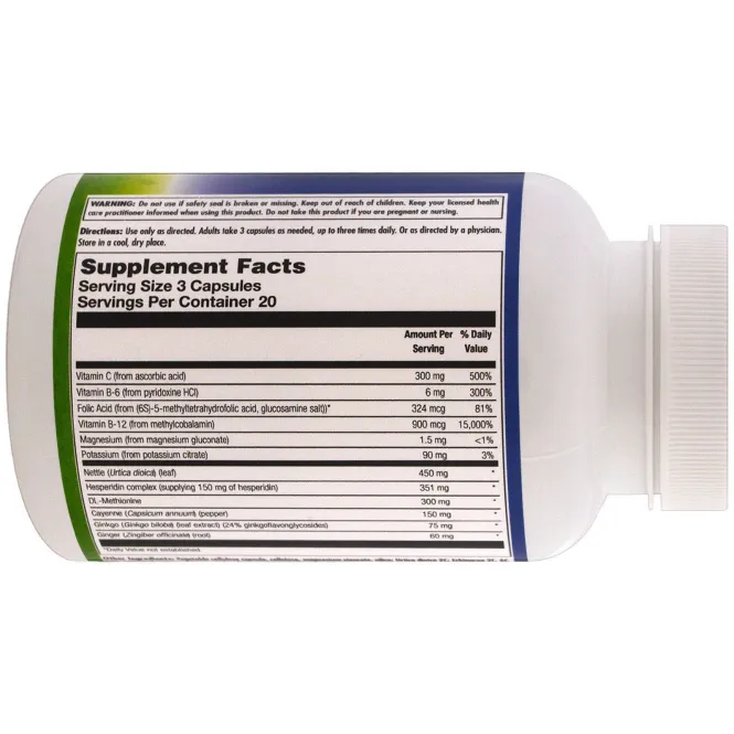 Vaxa International, Аллер-син, 60 растительных капсул