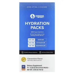 Designs For Health, Designs For Sport®, увлажняющие компрессы, клементин, 14 стиков по 8 г (0,28 унции)