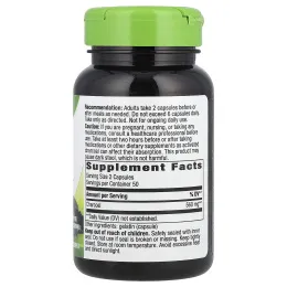 Nature's Way, Древесный уголь (Charcoal), активированный, 280 мг, 100 капсул