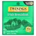 Twinings, Чистый черный чай, ирландский завтрак, 50 чайных пакетиков, 100 г (3,53 унции)