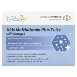 PatchAid, Детский мультивитаминный патч с омега-3, 30 патчей