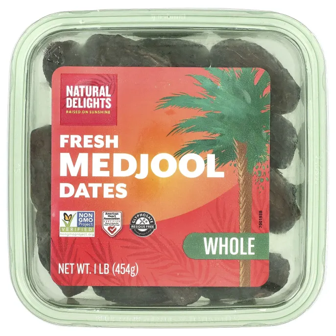 Natural Delights, Свежие финики Medjool, цельные, 454 г (1 фунт)