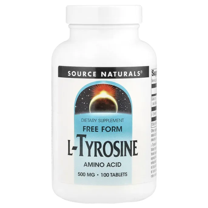 Source Naturals, L-Тирозин, 500 мг, 100 таблеток