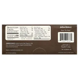 Julian Bakery, батончик с гороховым протеином, темный шоколад, 12 шт. по 60 г (2,1 унции)