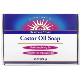 Heritage Store, Увлажняющее касторовое мыло для красоты, 3.5 унций (100 г)