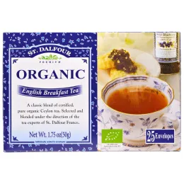St. Dalfour, Органический чай English Breakfast, 25 пакетиков, 50 г